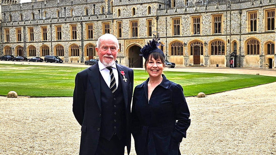 Peter Barrow MBE with Rebecca Chapman